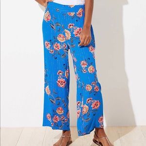 LOFT Beach Shimmer Garden Wide Leg Pants